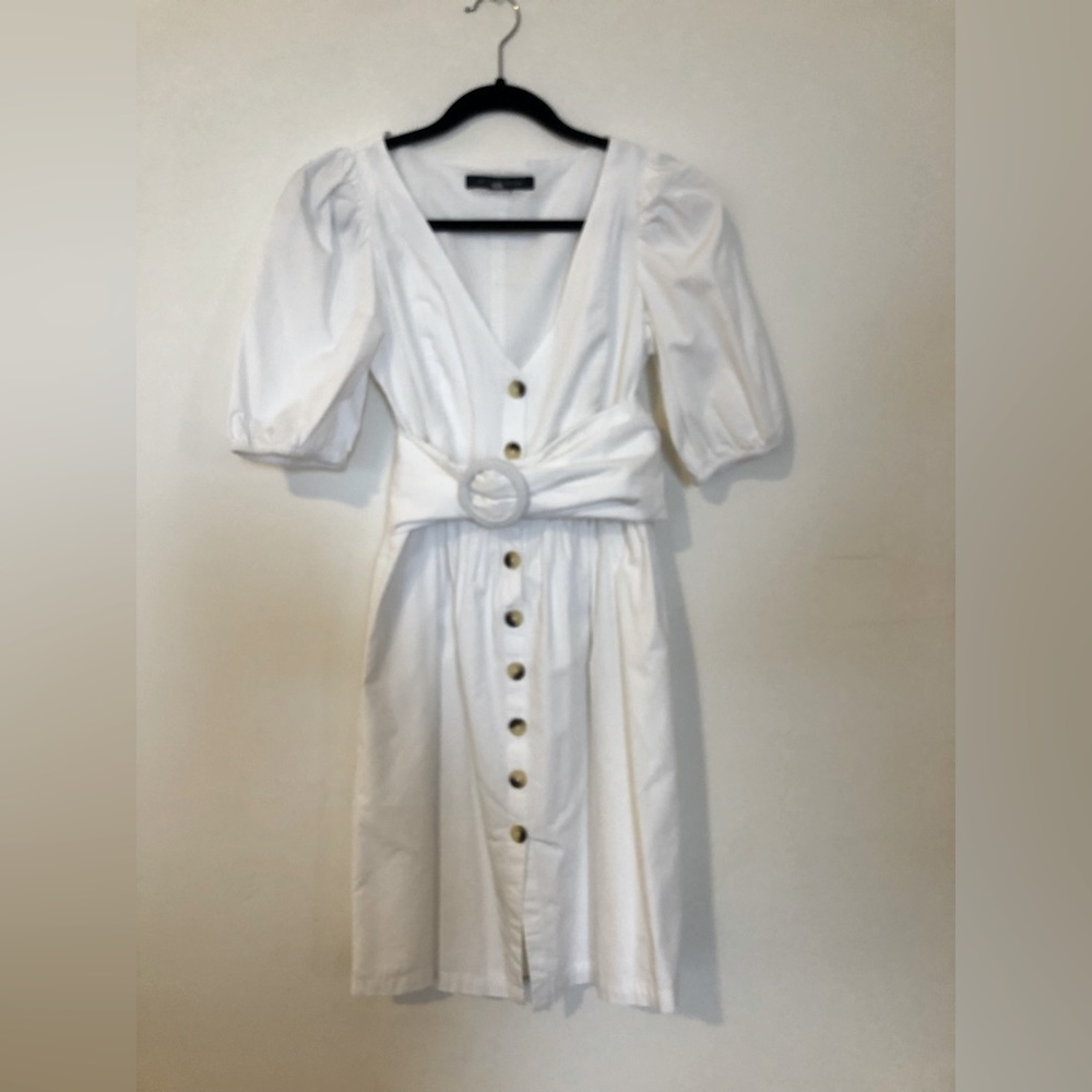 White fFrench Connection dress. Wore once for my sons Baptism.